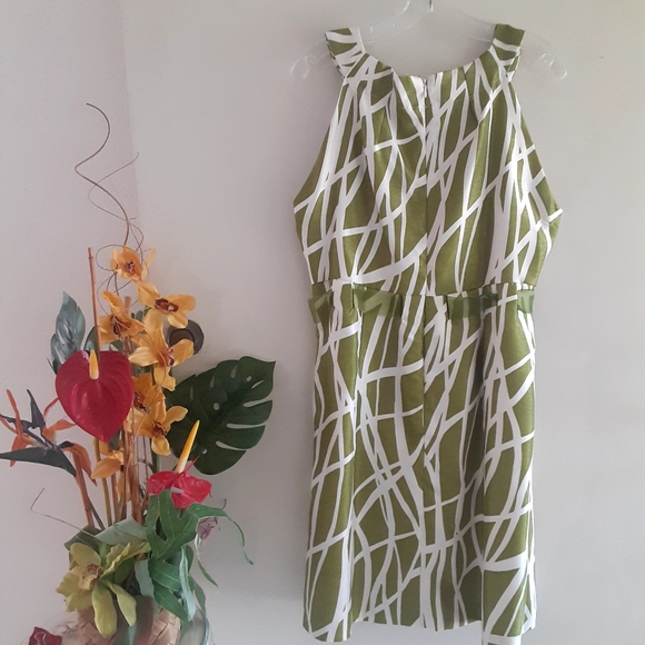 🆕️ Perceptions Spring Summer Green Sleeveless Size 14 Dress NWT - Picture 13 of 13